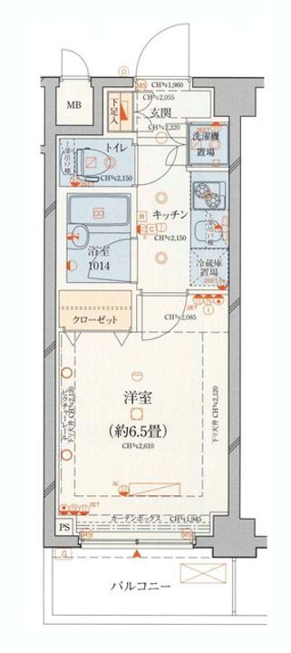 パレステュディオ品川不動前の間取り