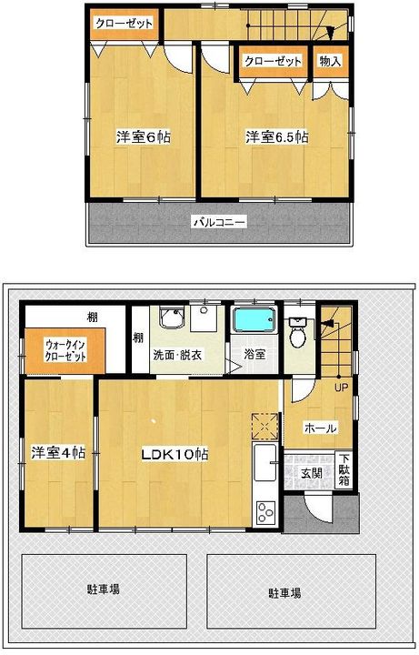埼玉県越谷市蒲生寿町(一戸建)の賃貸物件の間取り
