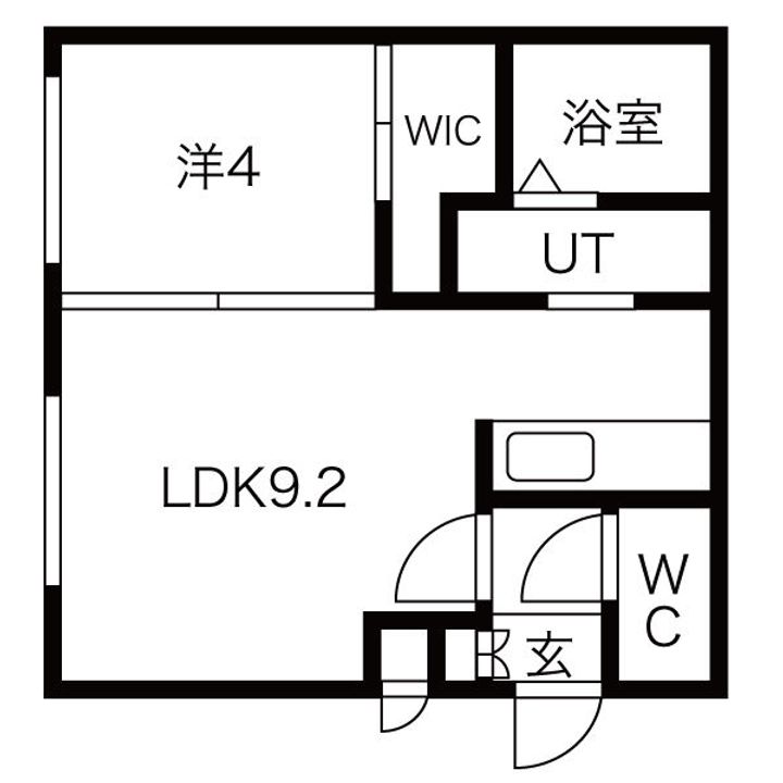 北海道札幌市西区琴似四条6(マンション)の賃貸物件の間取り