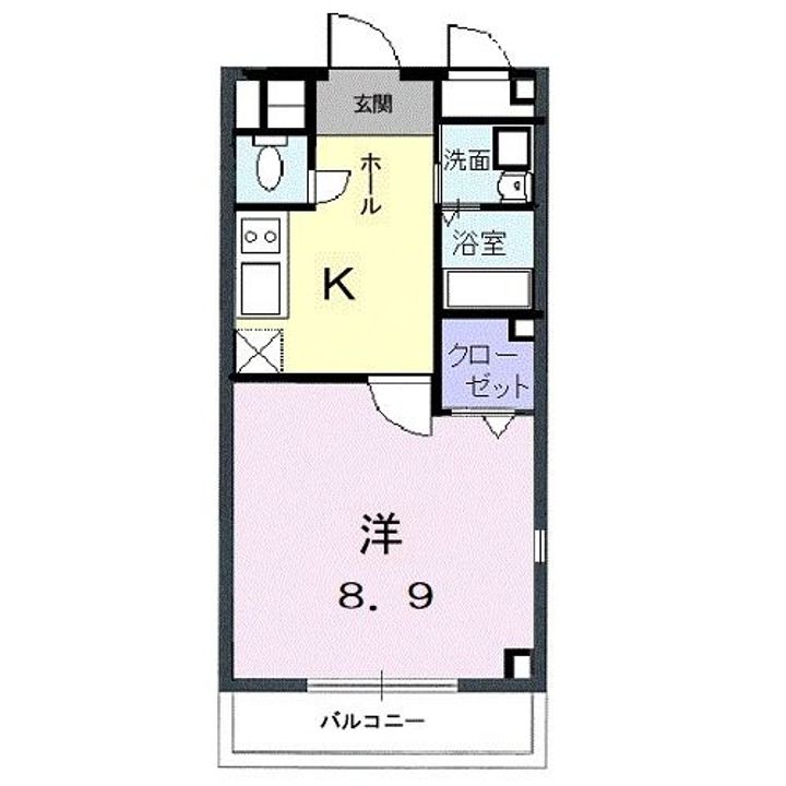 山口県宇部市小松原町2(マンション)の賃貸物件の間取り