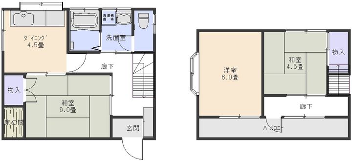 埼玉県熊谷市柿沼(一戸建)の賃貸物件の間取り
