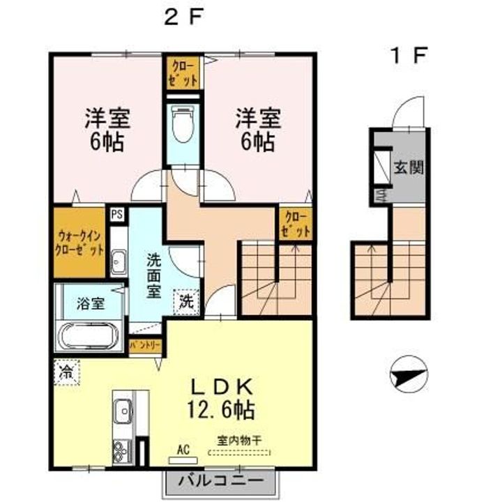 新潟県長岡市城岡1(アパート)の賃貸物件の間取り