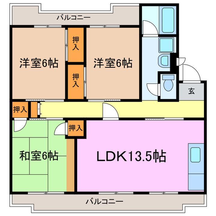 サンピュアトミタの間取り