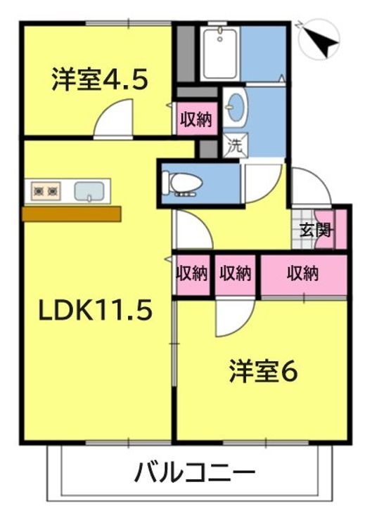 ヴィラーニイーストの間取り