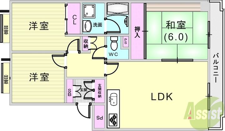 アーバンライフ本山中町の間取り