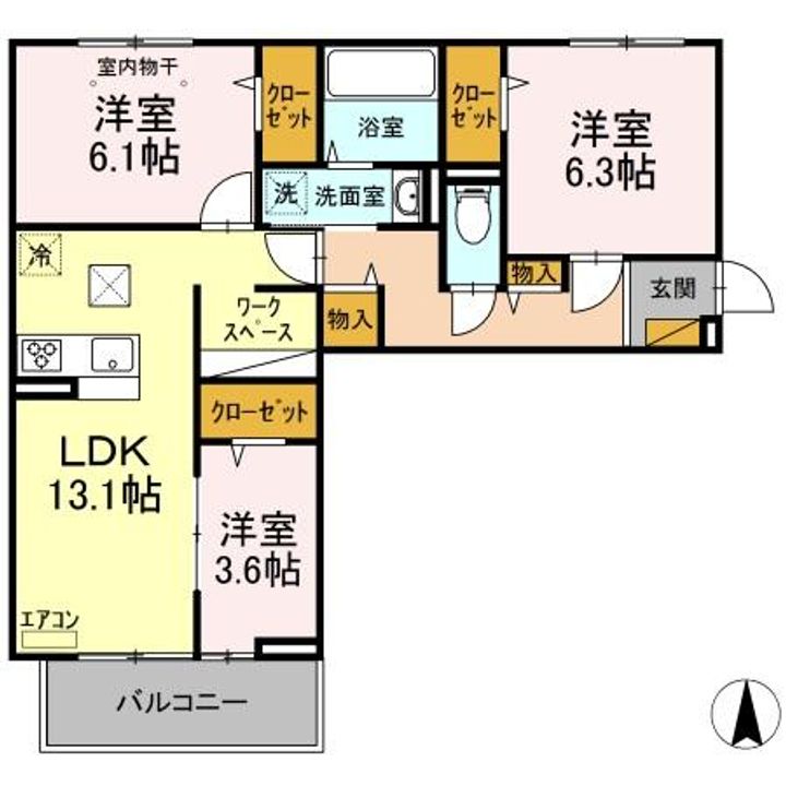 コリーヌの間取り