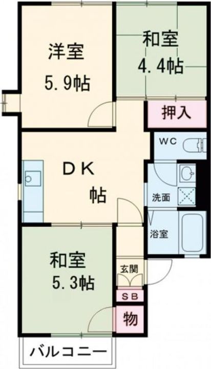 グリーンヒル小金台 E棟の間取り