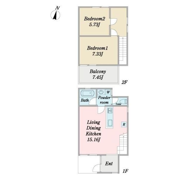 神奈川県川崎市麻生区上麻生4(一戸建)の賃貸物件の間取り