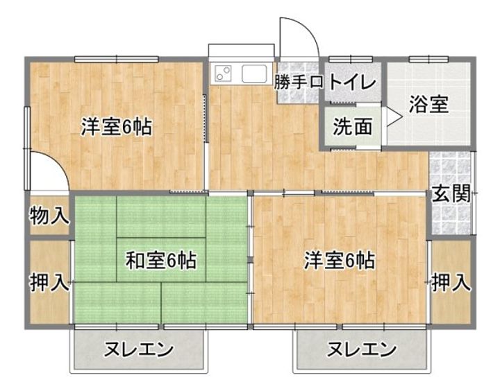 福島県いわき市仁井田町(一戸建)の賃貸物件の間取り