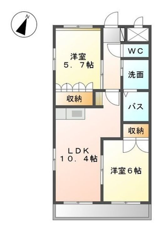 グランディール江無田の間取り