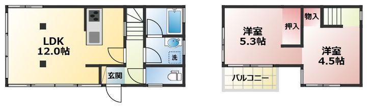 千葉県市川市稲越1(一戸建)の賃貸物件の間取り