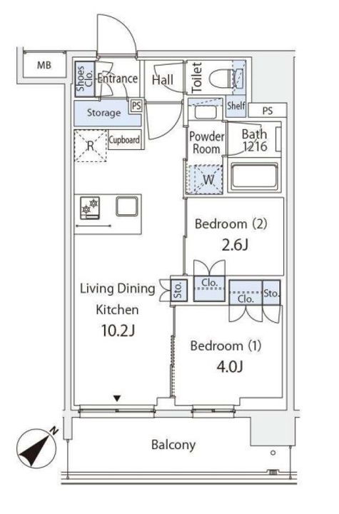 プレミスト月島の間取り