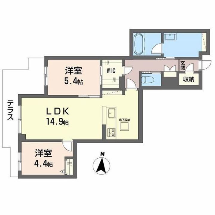 WithPlus上熊本駅前の間取り