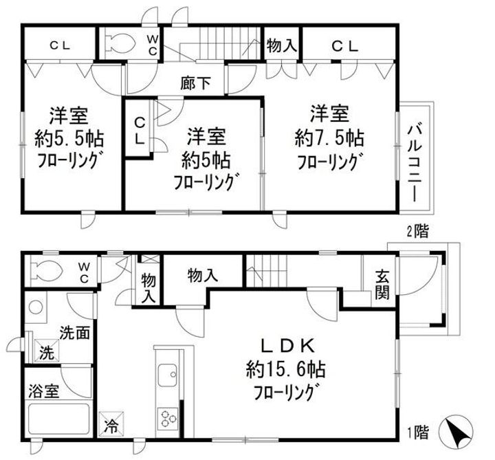 東京都杉並区久我山4(一戸建)の賃貸物件の間取り