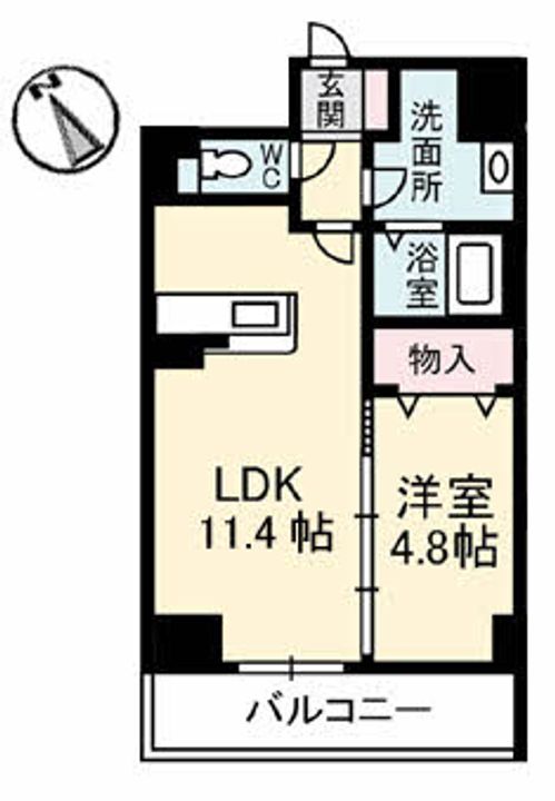 山口県山口市小郡給領町(アパート)の賃貸物件の間取り