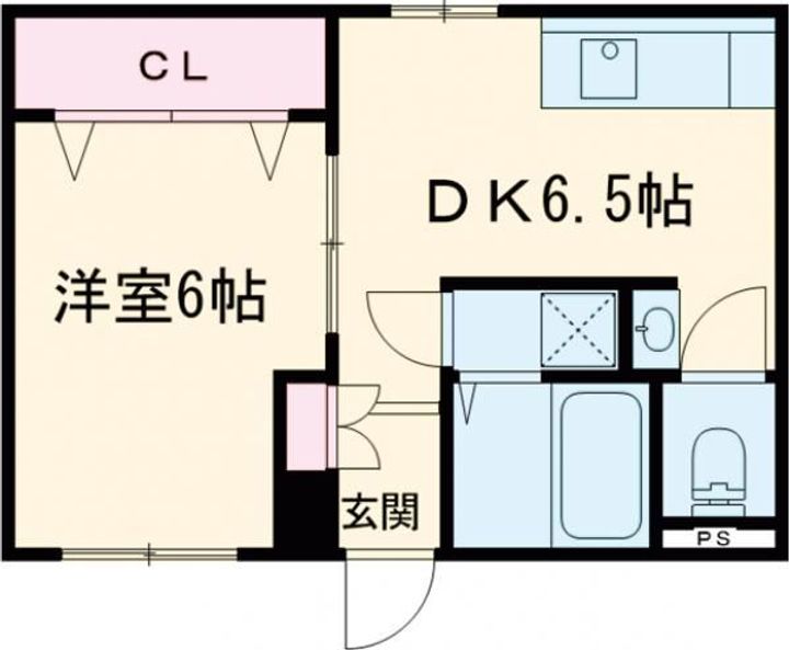 兵庫県神戸市中央区上筒井通7(アパート)の賃貸物件の間取り