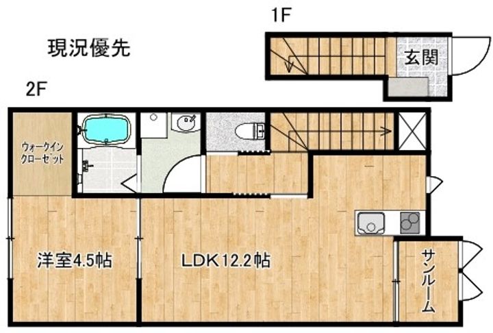 (仮)斐川町出西新築アパートAの間取り