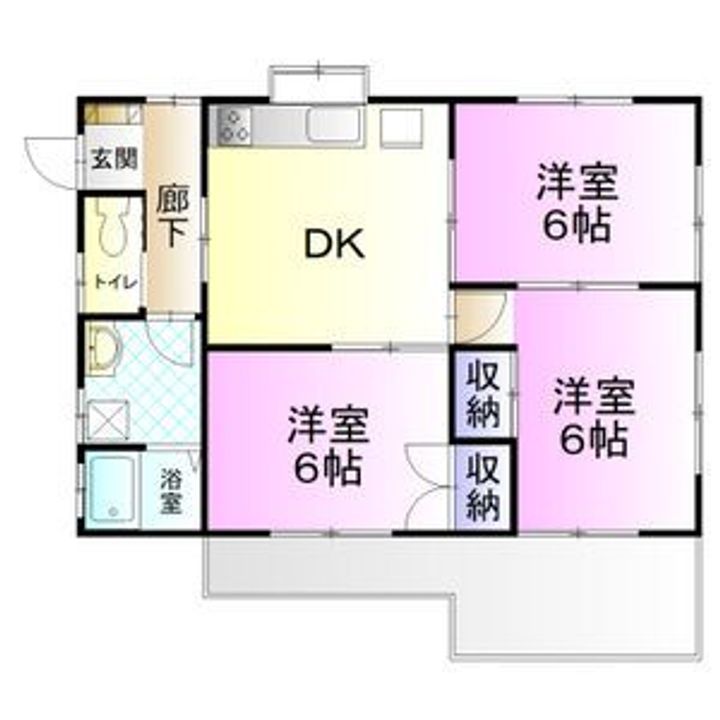 栃木県真岡市上高間木1(一戸建)の賃貸物件の間取り