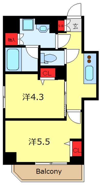 ティモーネグランデ田端の間取り