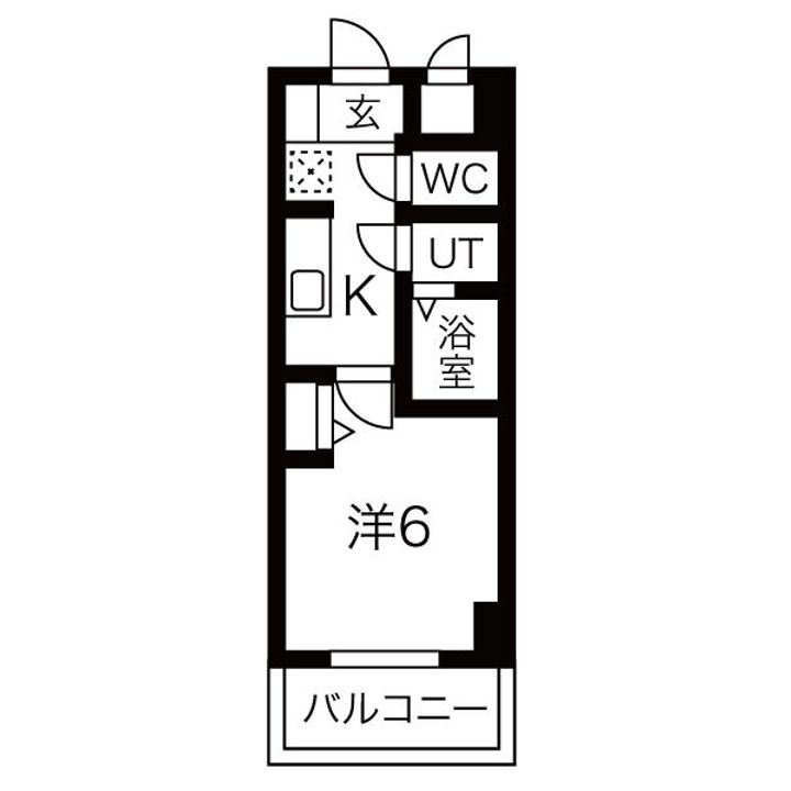 大阪府大阪市東住吉区桑津3(マンション)の賃貸物件の間取り