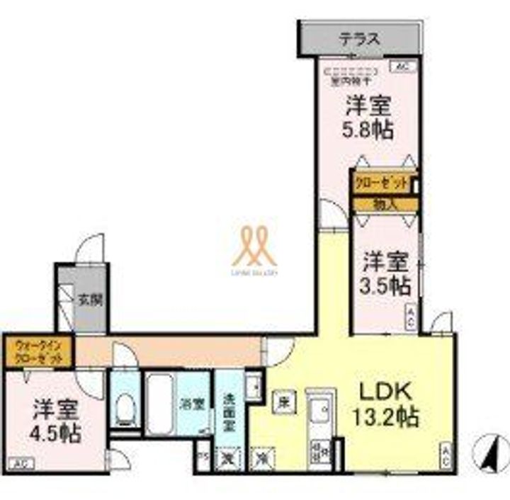 東京都足立区興野2(アパート)の賃貸物件の間取り