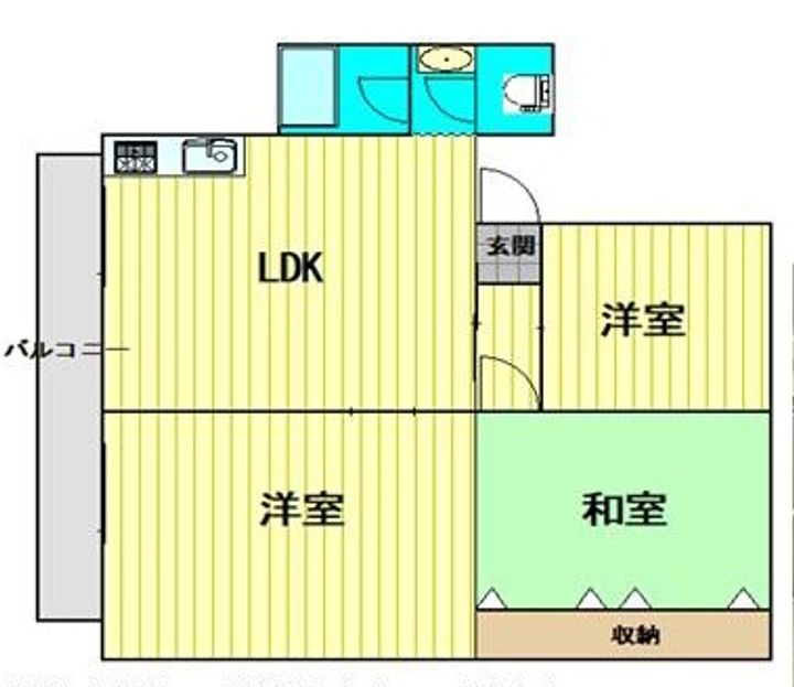大阪府大阪市城東区蒲生2(マンション)の賃貸物件の間取り