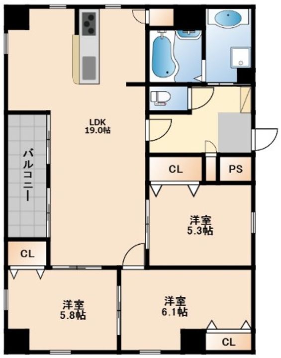 J-PLACE東町の間取り