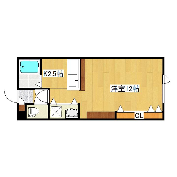 パセオ常盤Bの間取り