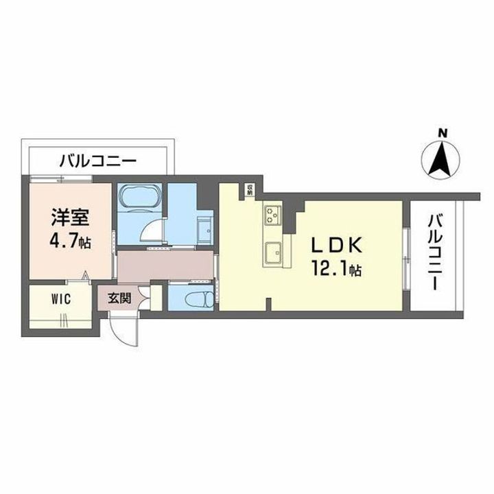 WithPlus上熊本駅前の間取り