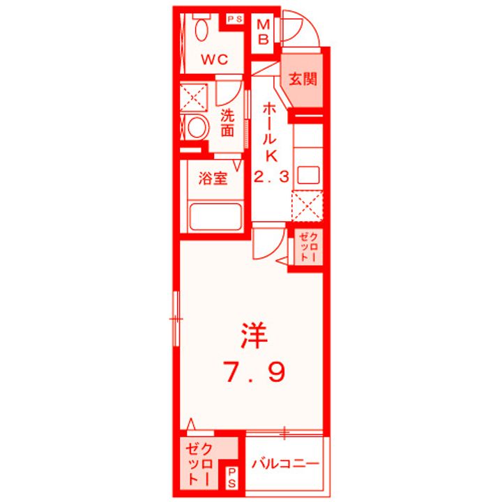 カインドハート西海岸の間取り