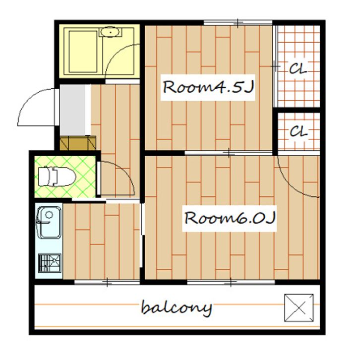 ハイツフレンド元島名の間取り
