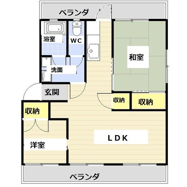 コーポ水崎の間取り