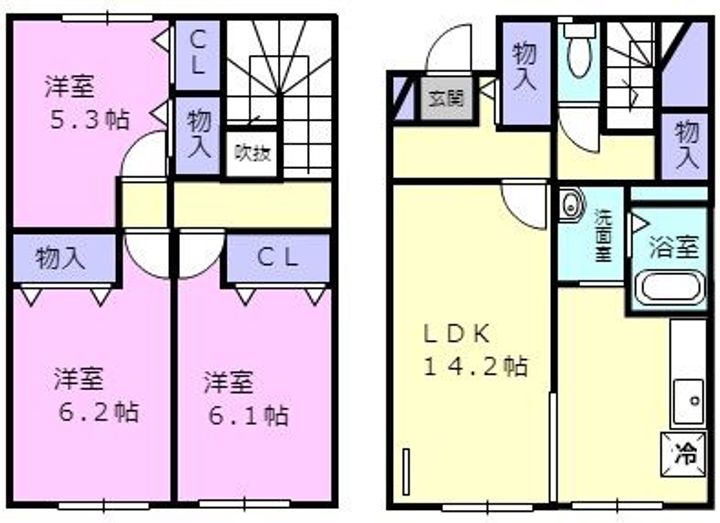 ヒロツー苫小牧 Cの間取り