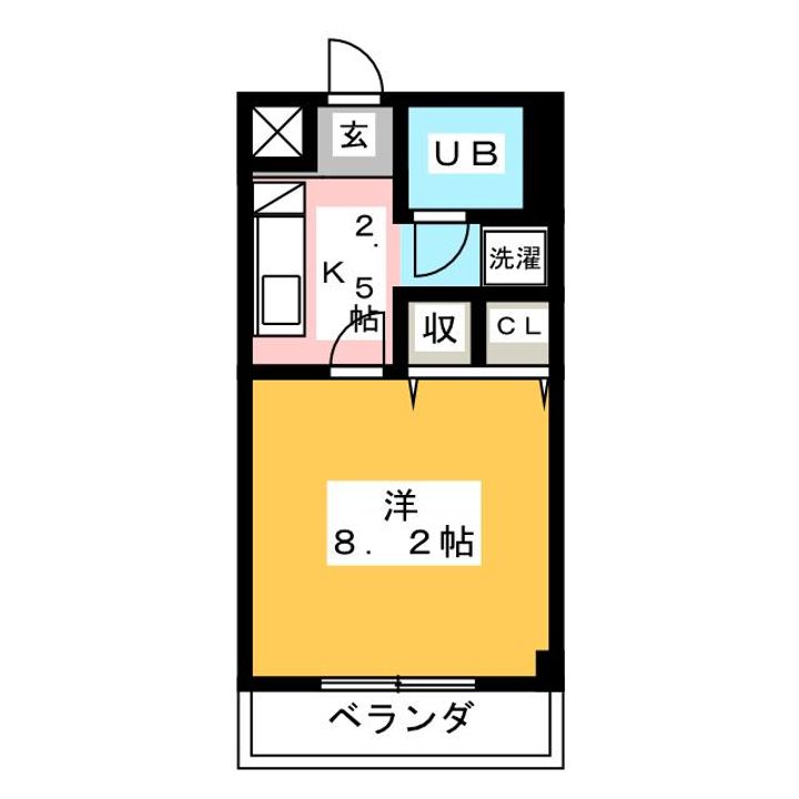 シャトー横山壱番館の間取り