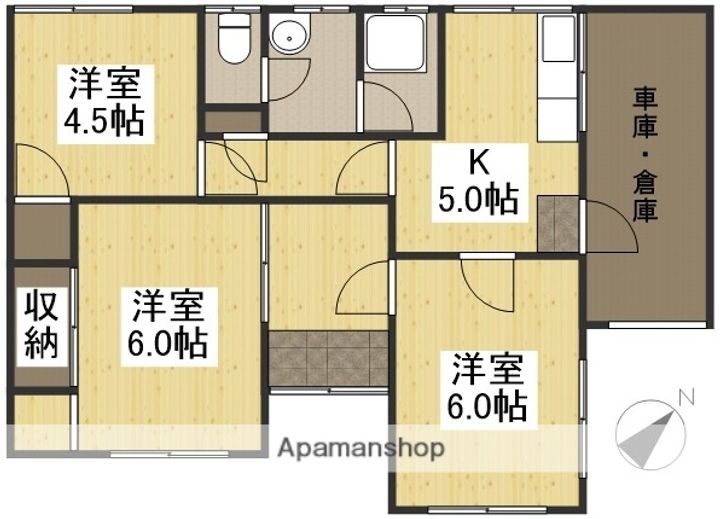 岡山県岡山市南区藤田(一戸建)の賃貸物件の間取り