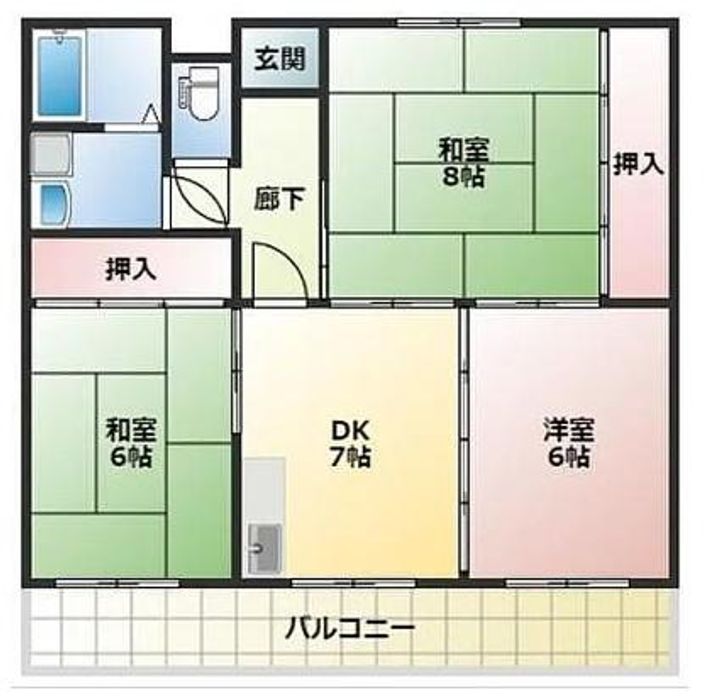 宮崎県宮崎市恒久4(マンション)の賃貸物件の間取り