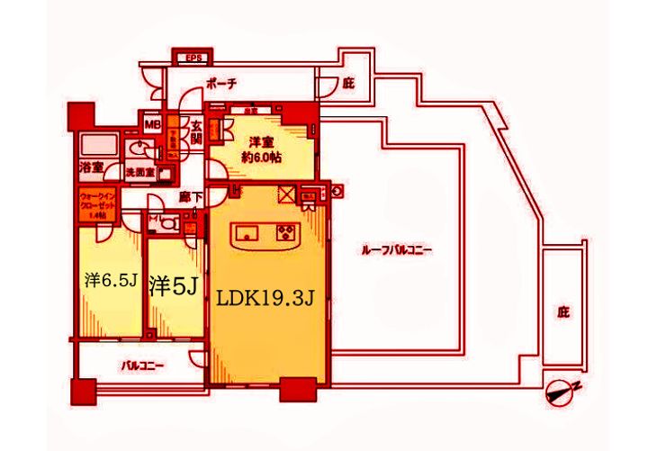 クレストフォルム南大井の間取り