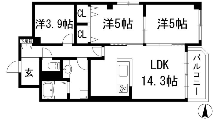 チェリーデ宝塚の間取り