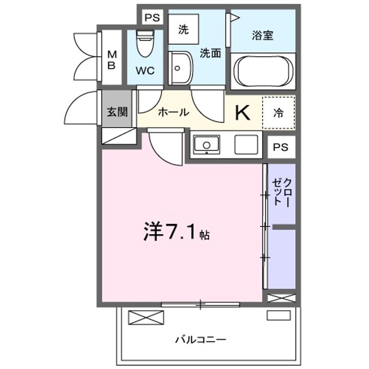 滋賀県草津市野村7(アパート)の賃貸物件の間取り