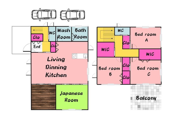 大阪府豊中市上野東3(一戸建)の賃貸物件の間取り