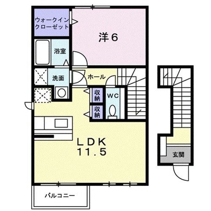 群馬県高崎市貝沢町(アパート)の賃貸物件の間取り