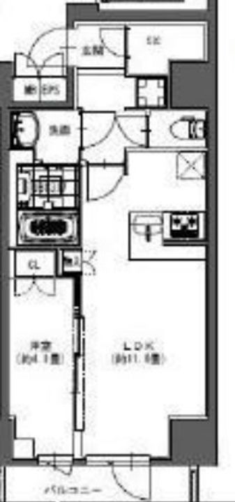 東京都千代田区東神田2(マンション)の賃貸物件の間取り
