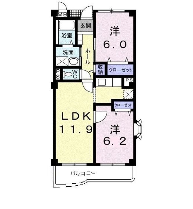 埼玉県草加市青柳7(マンション)の賃貸物件の間取り