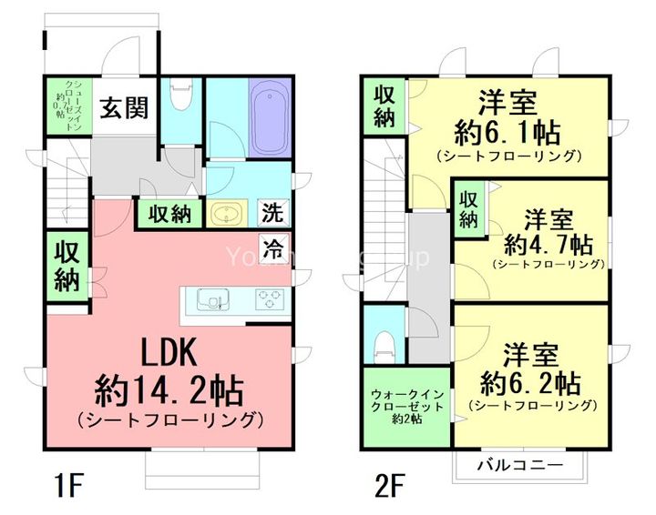 神奈川県茅ヶ崎市ひばりが丘(一戸建)の賃貸物件の間取り