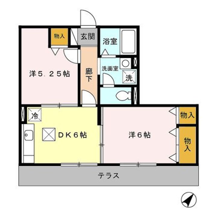 鹿児島県鹿児島市東谷山3(アパート)の賃貸物件の間取り