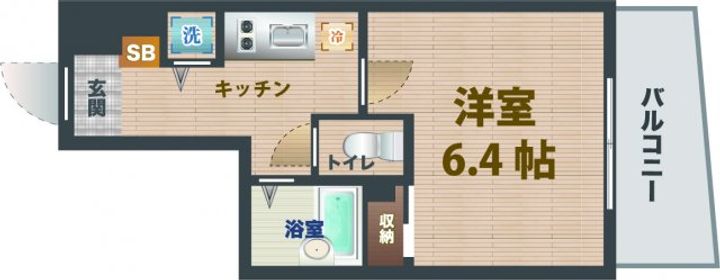 東京都中野区東中野4(マンション)の賃貸物件の間取り