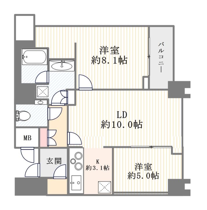 THE ROPPONGI TOKYO CLUB RESIDENCEの間取り