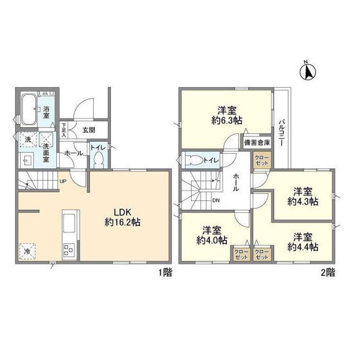 埼玉県さいたま市岩槻区宮町2(一戸建)の賃貸物件の間取り