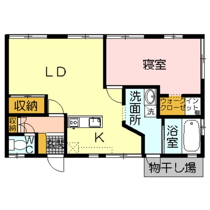島根県安来市吉佐町(アパート)の賃貸物件の間取り