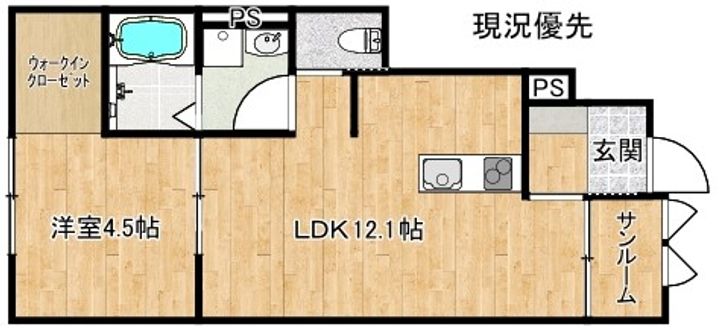(仮)斐川町出西新築アパートBの間取り